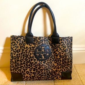 Authentic Tory Burch Leopard Print Tote